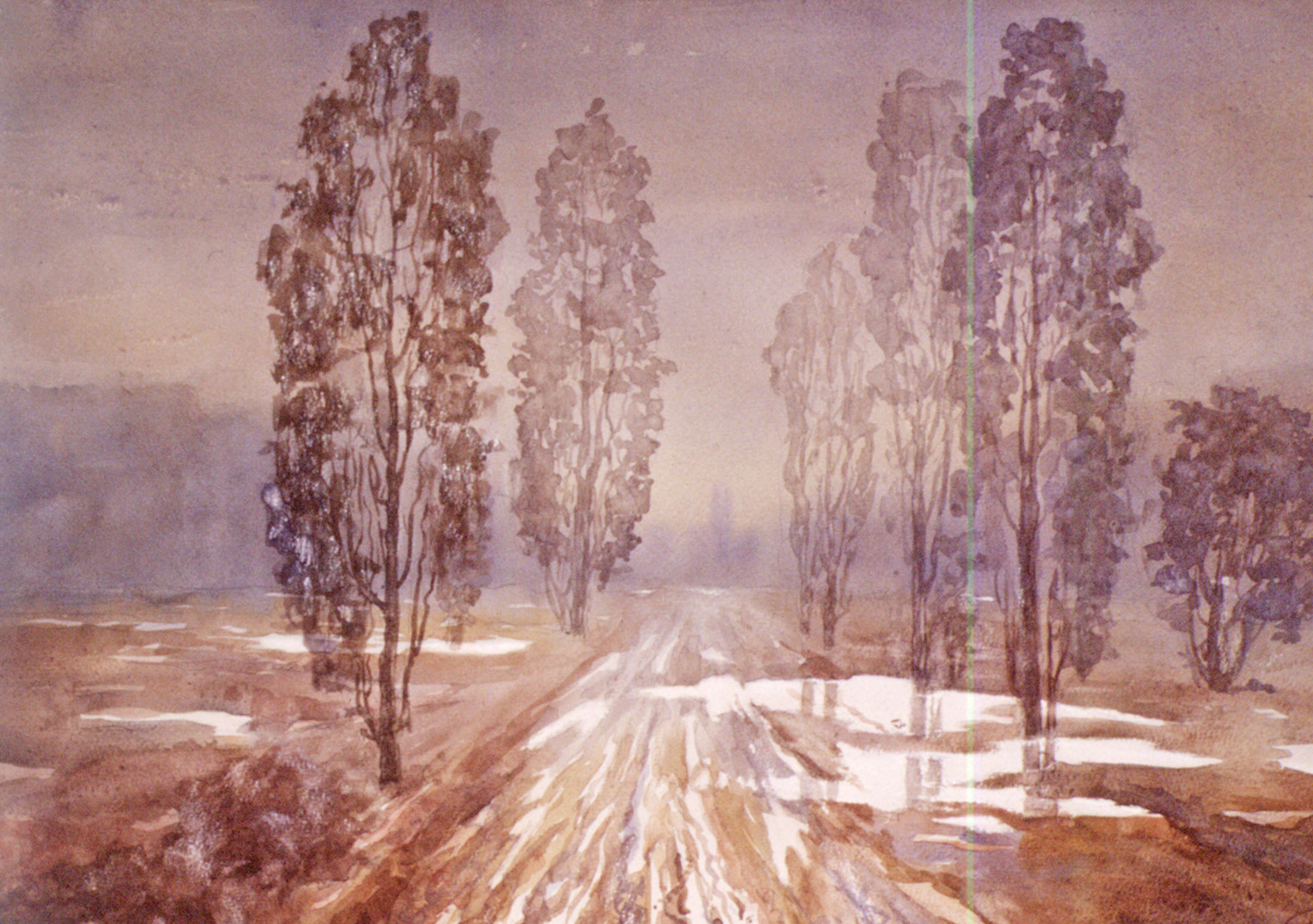 «Стежками України». 1999. Папір, акварель